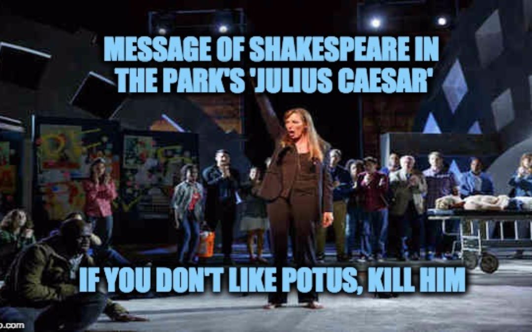 Shakespeare in the Park Dramatizes Violent Bloody Murder of President Trump