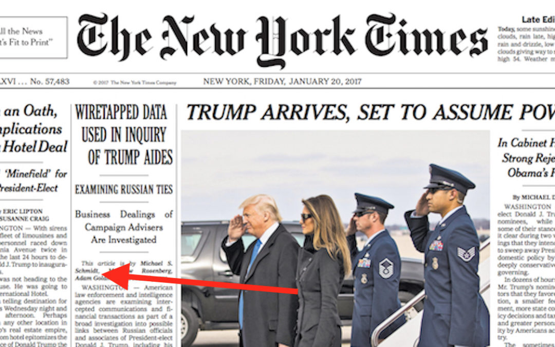 SAME NY Times Reporter Said Trump Team Was Wiretapped In Jan., But Said TRUMP Lacked Evidence In March