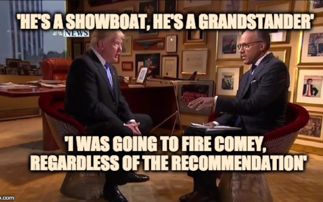 Trump Tells Lester Holt  I Was Going To Fire Comey Anyway (With Video Entire Interview)
