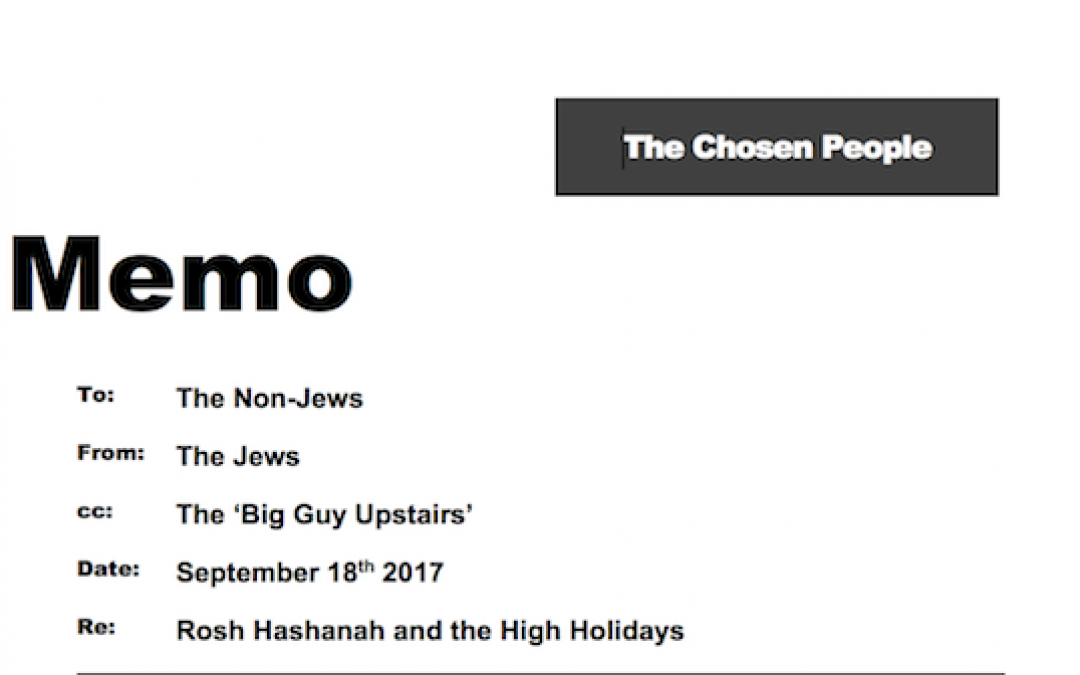 IMPORTANT Message About Rosh Hashanah To Non-Jews From The Jews