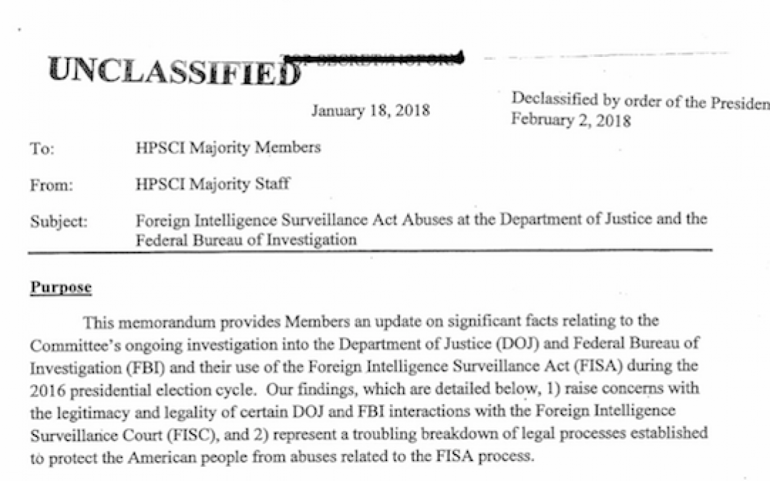 Breaking: Nunes FISA Memo Released–> Read It Here