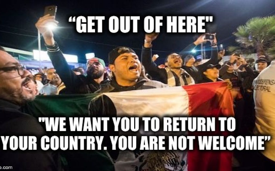 ‘Get Out!’ Mexicans Fight Arriving Migrant Caravan In Tijuana