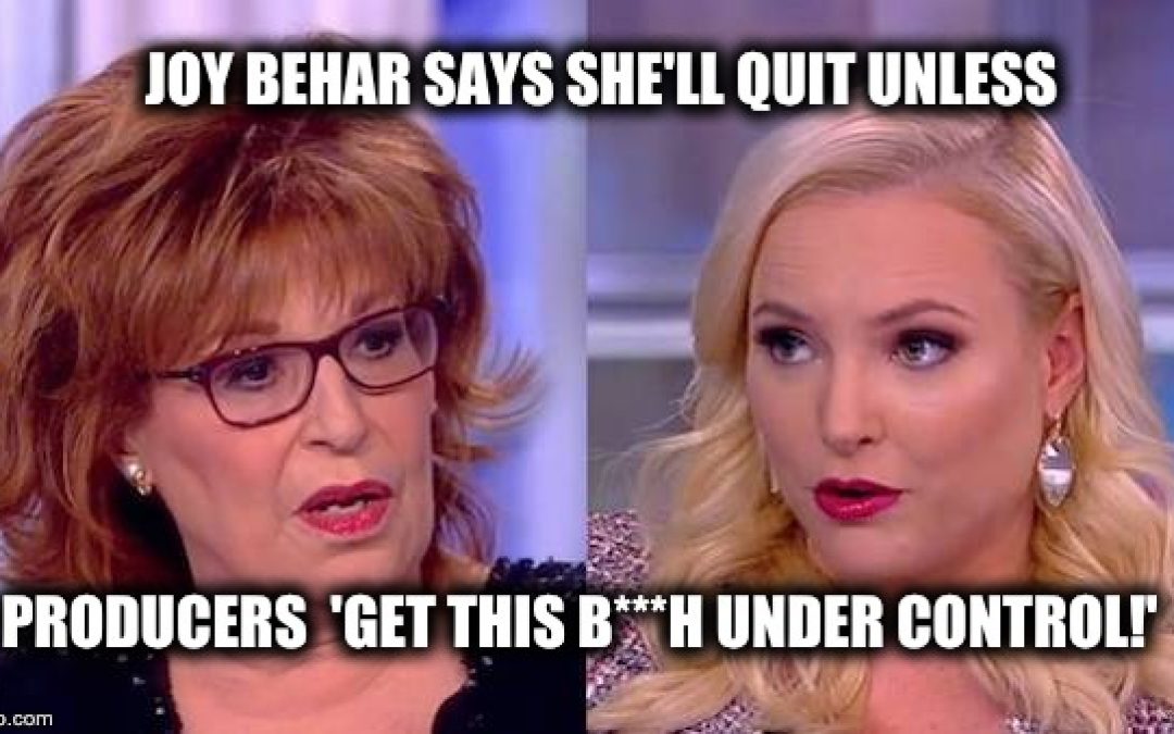 Joy Behar Rips Into Meghan McCain, ‘Get This B***h Under Control!’