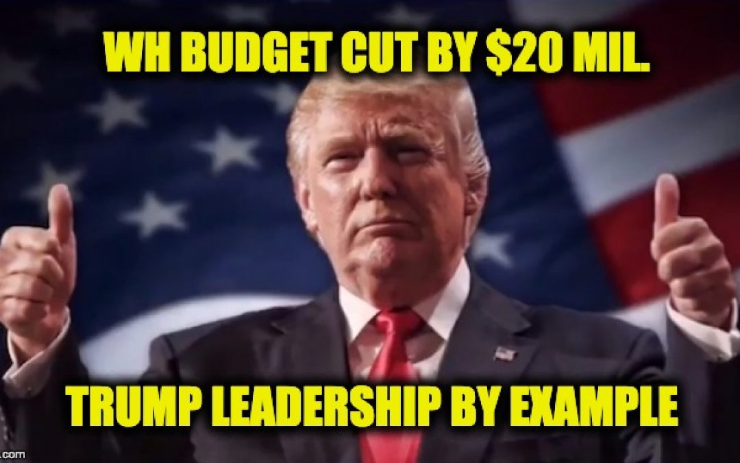 More Winning! President Trump Slashed White House Budget By $20 Mil.
