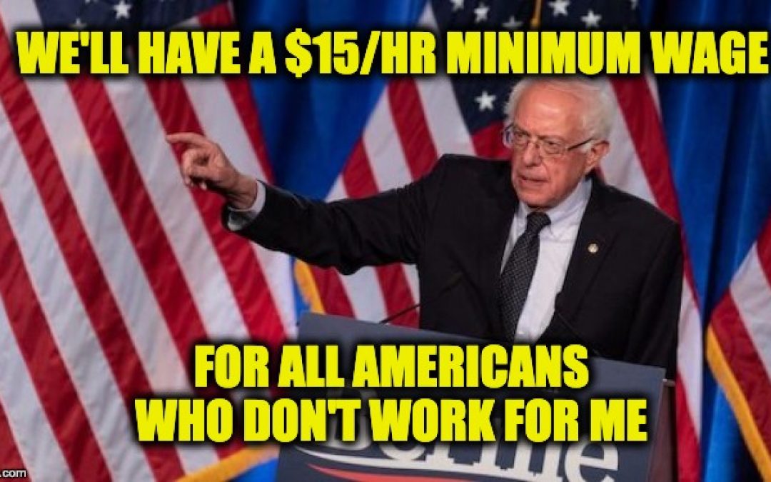 Sanders’ Staff Is Feeling Berned: No $15 Per Hour Minimum Wage For Them