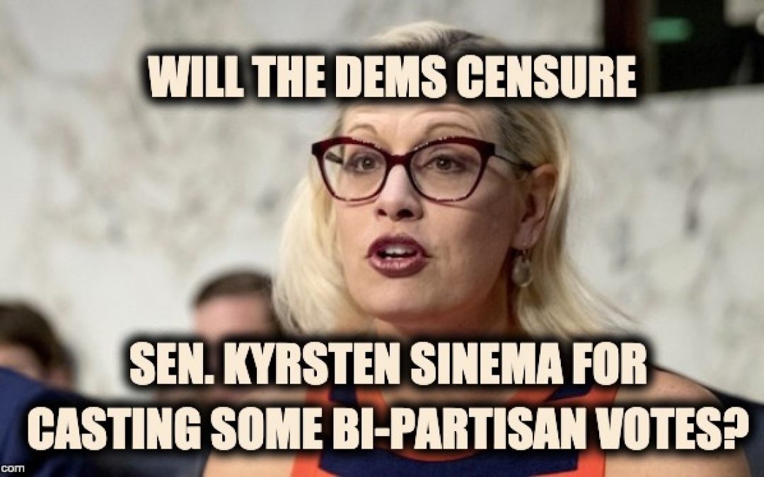 Dem. Bipartisanship? Sen Kyrsten Sinema Faces CENSURE For Casting Bi-Partisan Votes