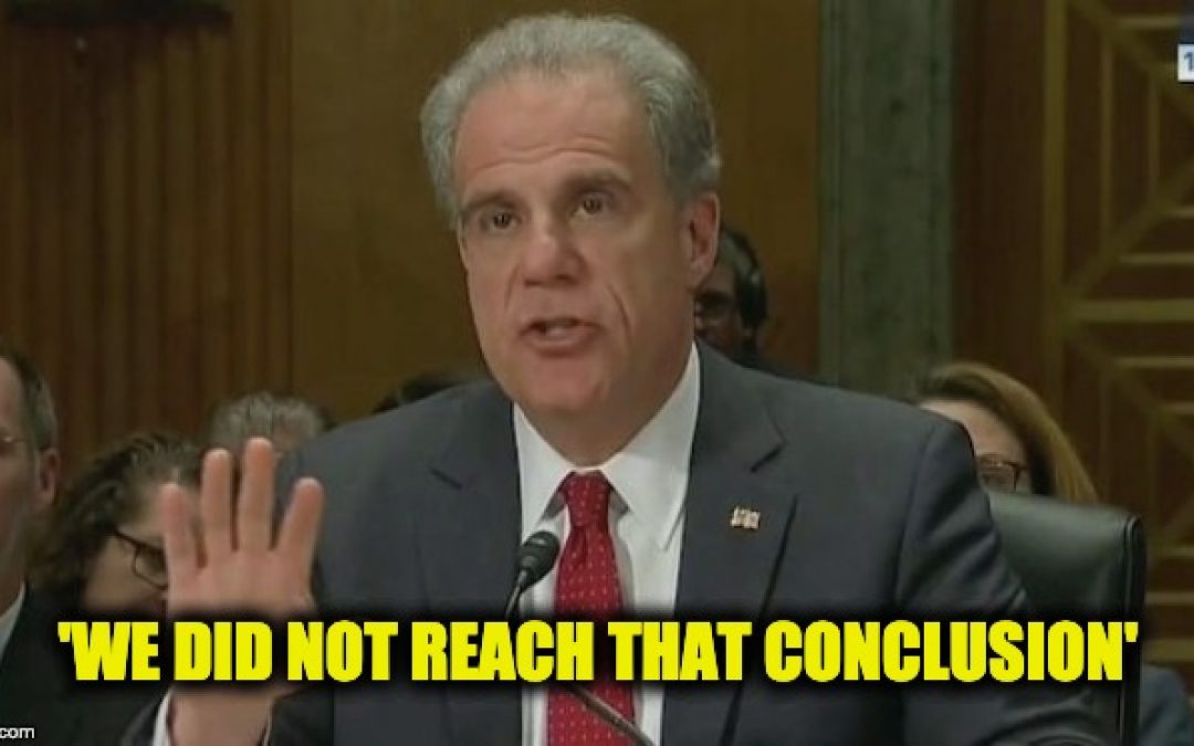 IG Horowitz Says It Over And Over-He DID NOT Clear FBI Of Political Bias (Videos)