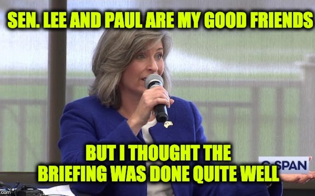 Sen Joni Ernst Disagrees With Sen. Lee About Iran Briefing