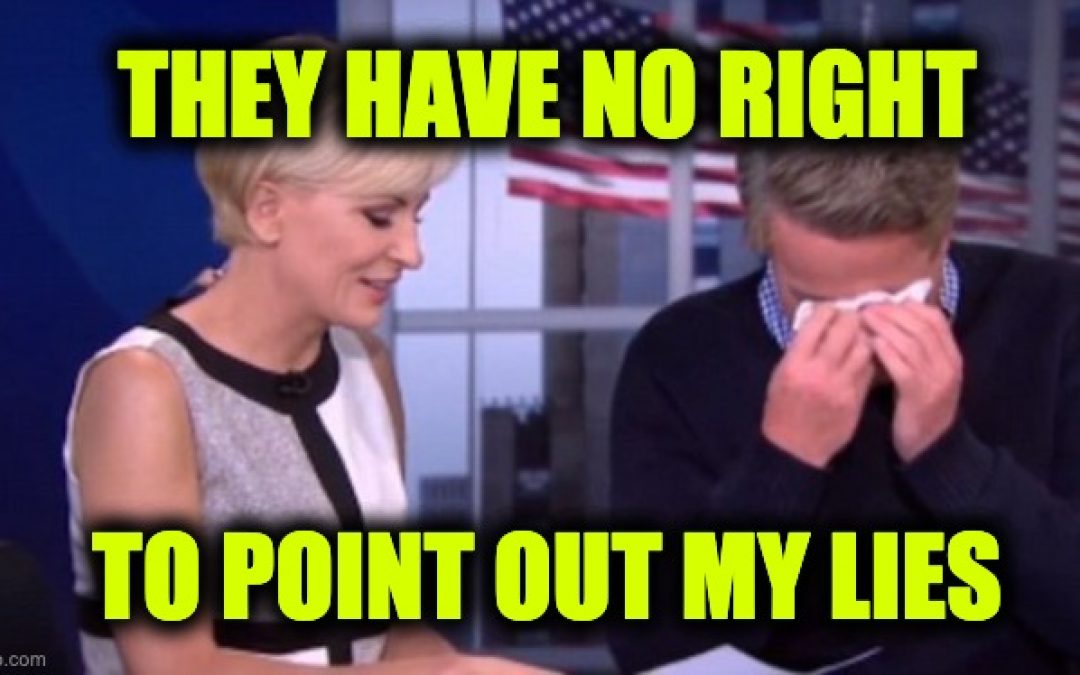 Joe Scarborough Lies About Trump, Then Whines When His Lies Are Attacked