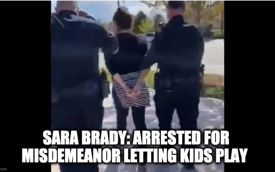Holy Sh*t!!! Young Mother, Sara Brady Led Away In Handcuffs For Letting Kids Play In Park (Video)