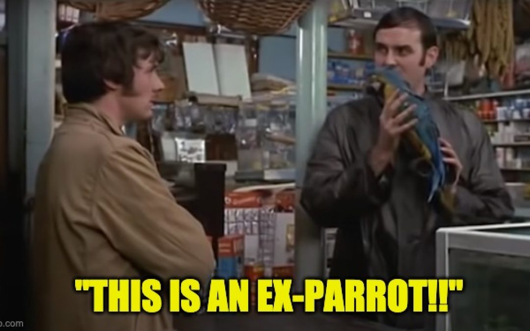 Life Imitates Monty Python, A Dead Parrot Lawsuit!