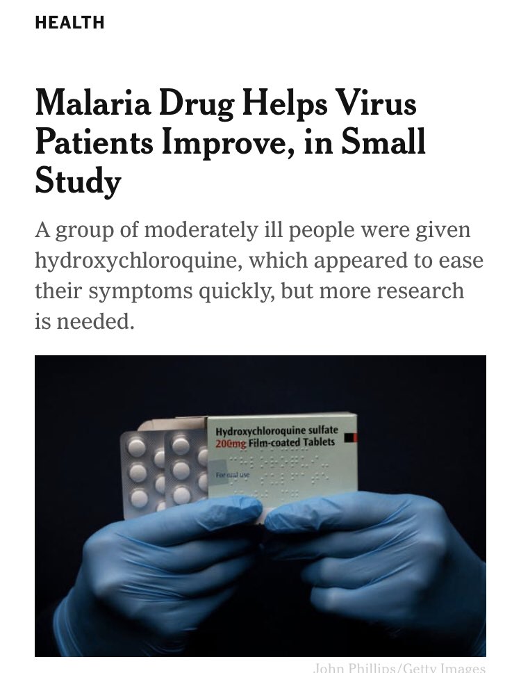 malaria drug coronavirus