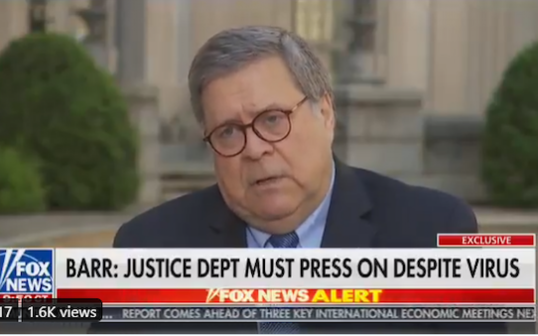 AG William Barr: Trump Correct to Fire IG Michael Atkinson, Update on John Durham Investigation