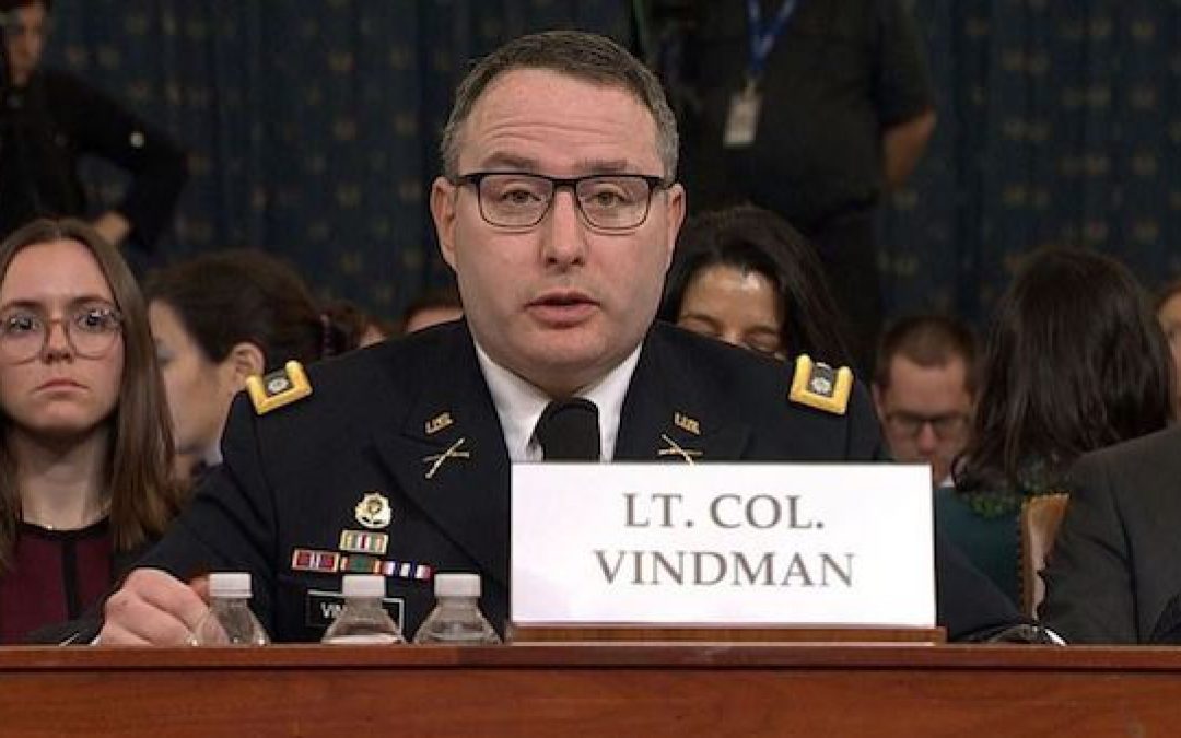 Alexander Vindman Is No Martyr-He Tried To Overrule Foreign Policy Chain Of Command
