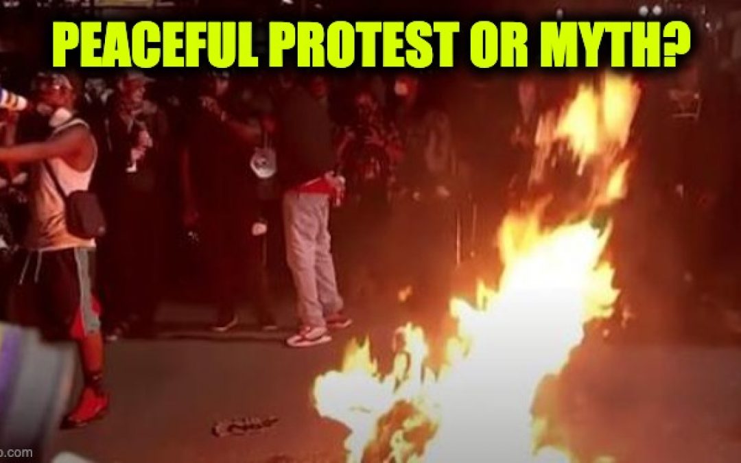Antifa Terrorists Burn Bibles, Flags in Portland, Throw Bottles At Cops (Video)