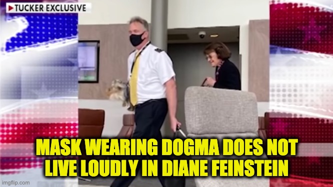 Dianne Feinstein not wearing mask