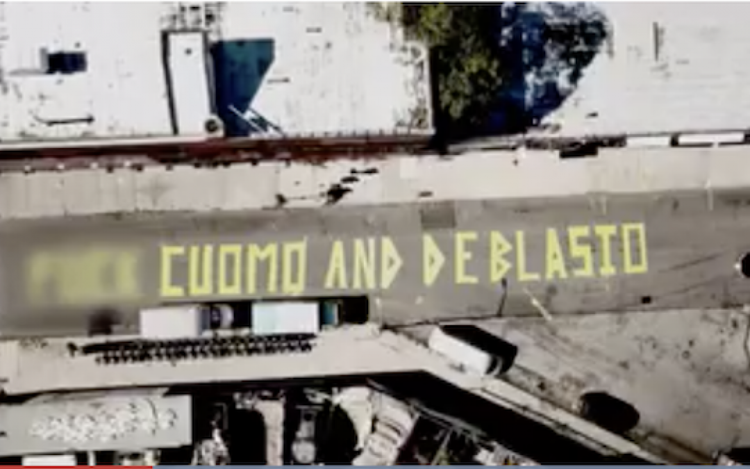 ‘F**k Cuomo And DeBlasio’ Giant Mural Painted On Brooklyn Street (VIDEO)