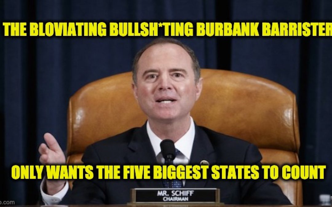Adam Schiff Favors Ending Small State Voting Rights – and That’s Just the Beginning