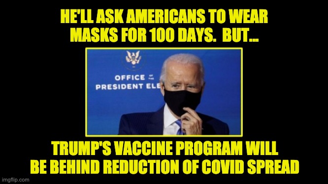 Biden bogus wear mask claim