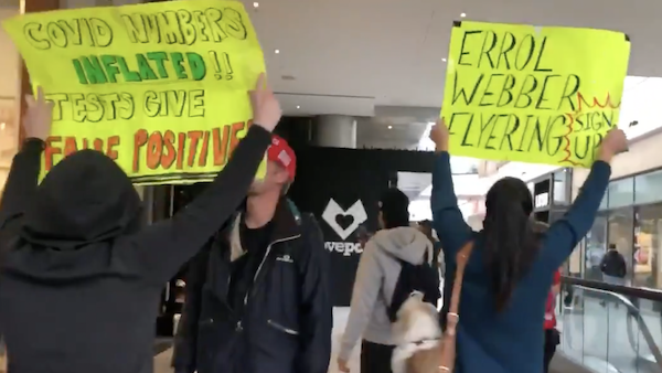 anti-mask protesters