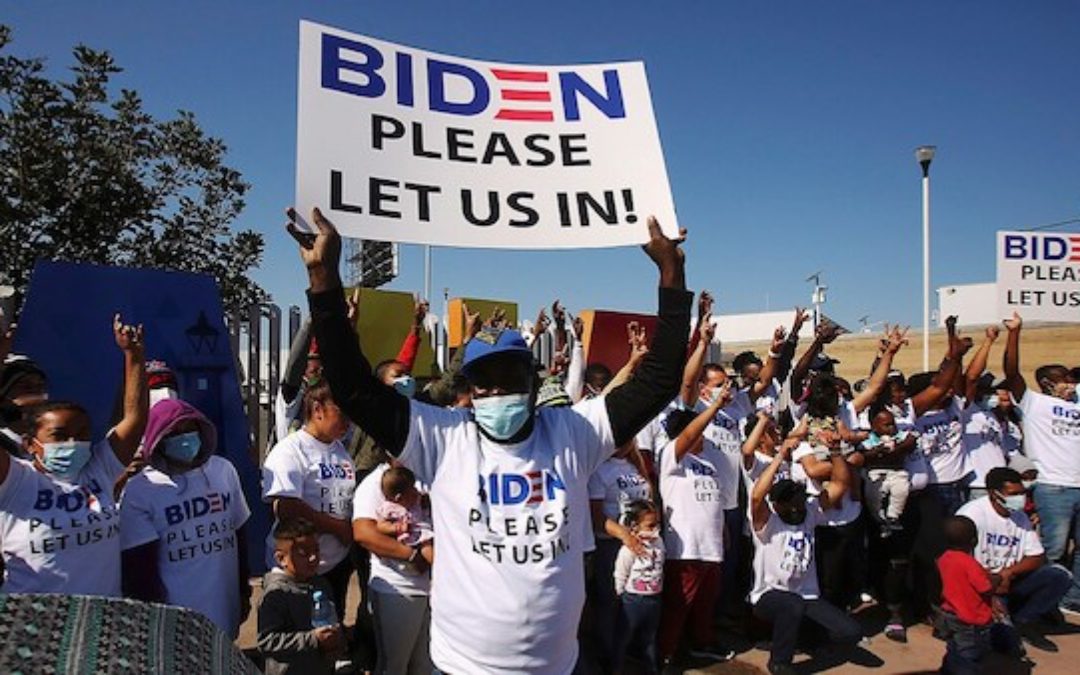 Large Group Of Illegal Aliens Arrive At Border Wearing Brand-New ‘Biden, Please Let Us In’ T-Shirts