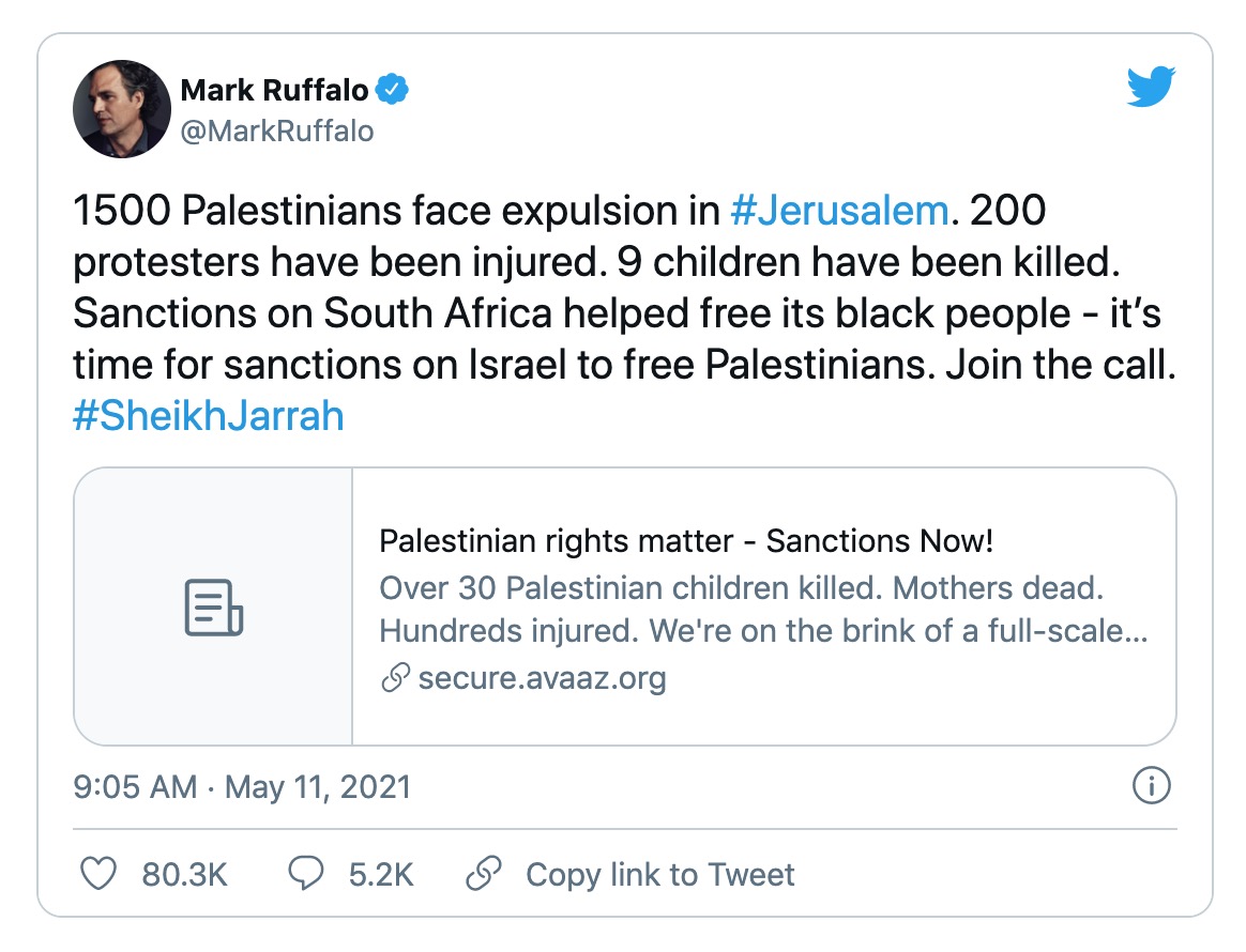 Mark Ruffalo tweet