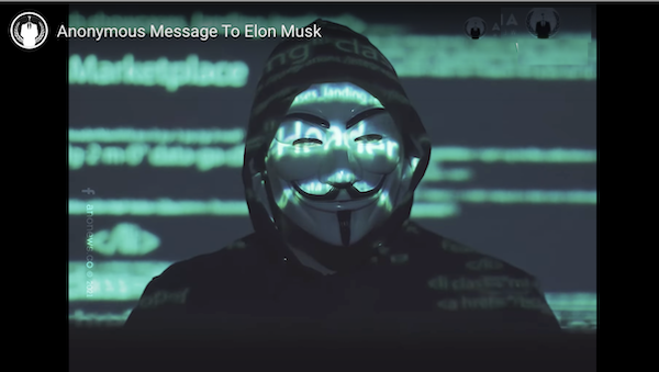 Anonymous threatens Elon Musk