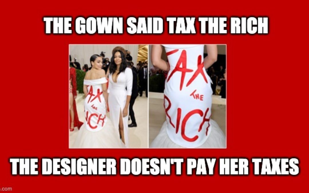 AOC’s ‘Tax The Rich’ Gown Designer Is A Tax Scofflaw