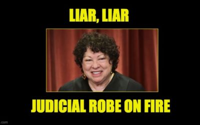 Sotomayor Talks About COVID: Liar, Liar Judges Robe On Fire