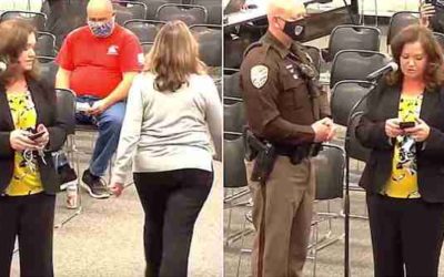 School Board Chair Has Tantrum, Walks Out After Parent Exposes Her Mask Hypocrisy (VIDEO)