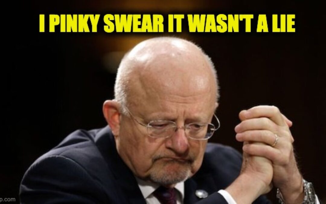 Perjurer Clapper Claims He Didn’t Say Hunter’s Laptop Was Russian Disinformation